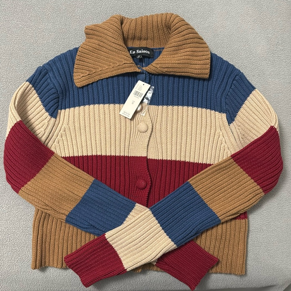 Anthropologie En Saison Colorblock Cardigan